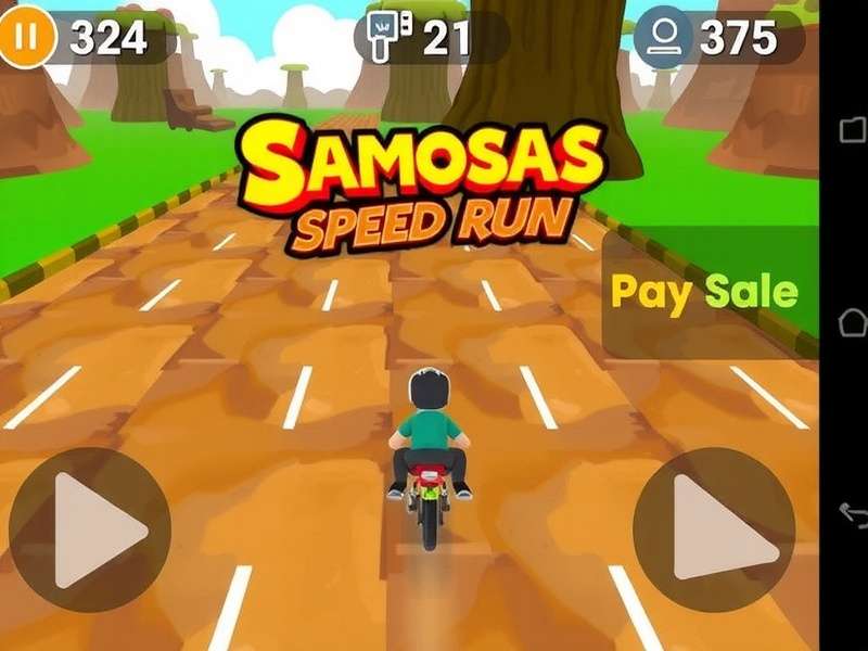 Samosas Speed Run in Action Samosas Speed Run Game Screenshot
